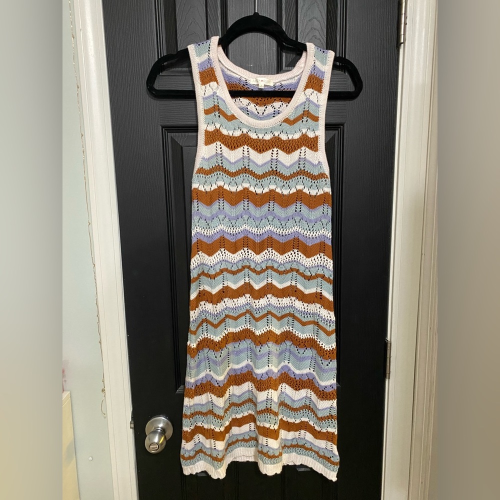 Ultra Flirt crocheted, swimsuit coverup. multicolored. Size XL